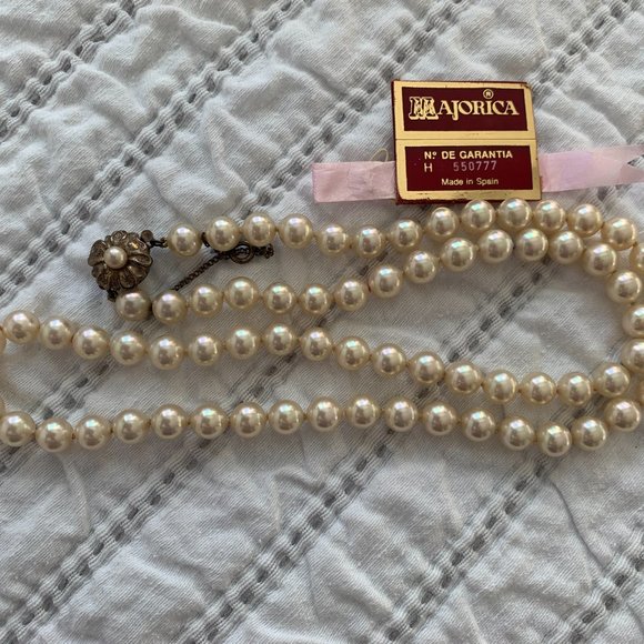 Majorica Perlas vintage pearl strand - Picture 2 of 4